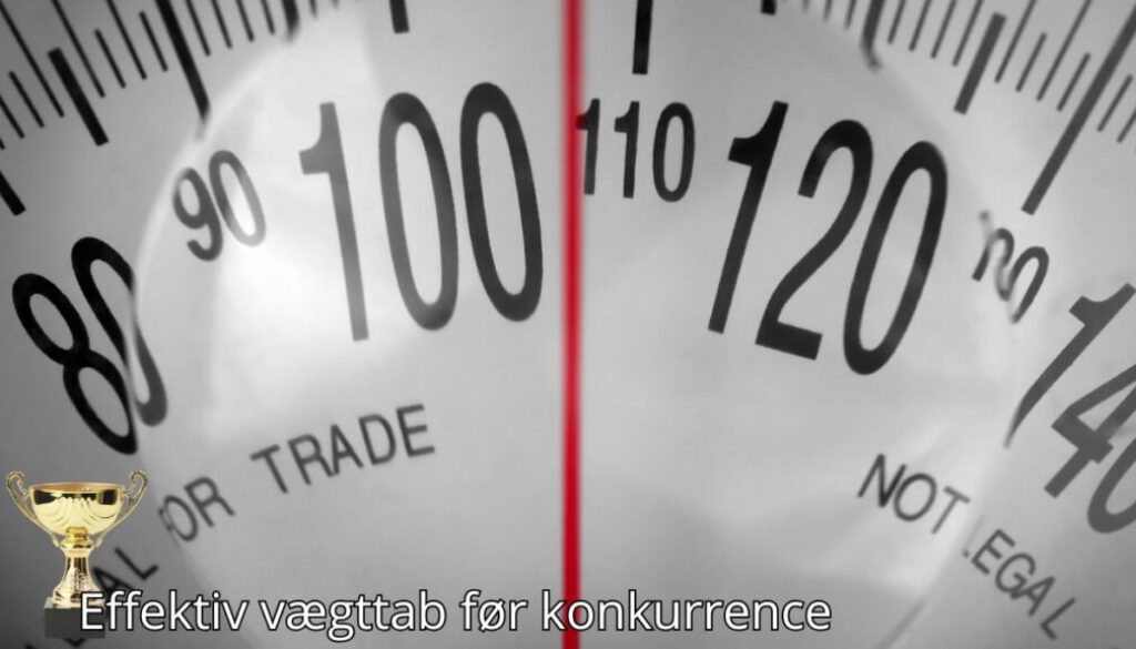 Billedet viser en nærbillede af en vægtskala med fokus på målingen mellem 80 og 140 kg. En rød linje i midten understreger vægtfokus, hvilket symboliserer præcision og målstyring, især relevant for vægttab før konkurrencer. Billedetekst: "Effektiv vægttab før konkurrence''